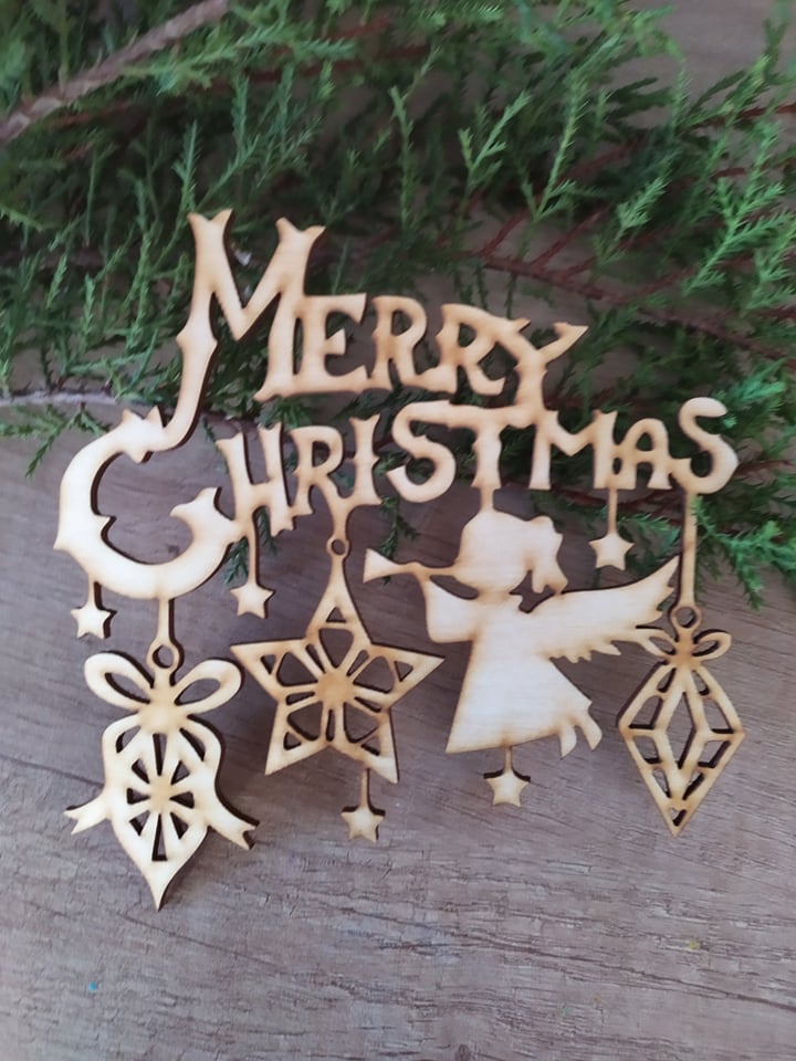 Merry Christmas ξύλινο υλικό