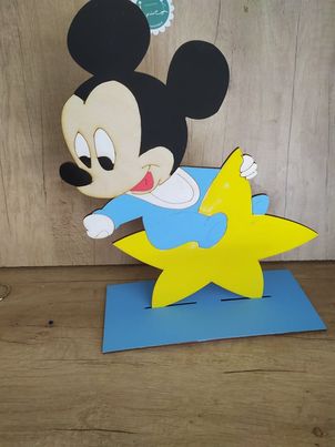 Ξύλινο σταντ Mickey mouse σε αστέρι
