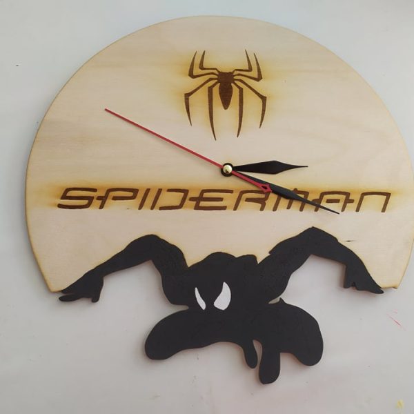 Ξύλινο ρολόι - Spiderman